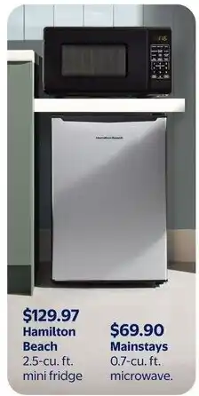 Walmart Hamilton Beach mini fridge offer