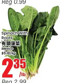 Btrust Supermarket Spinach With Roots offer