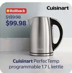 Walmart Cuisinart PerfectTemp programmable kettle offer