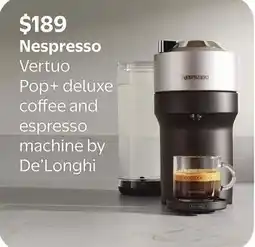 Walmart Nespresso vertuo pop+ deluxe coffee and espresso machine offer