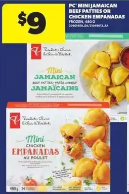 Atlantic Superstore PC mini jamaican beef patties or chicken empanadas offer