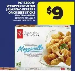 Atlantic Superstore PC bacon-wrapped stuffed jalapeño peppers or cheese sticks offer