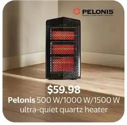 Walmart Pelonis ultra-quiet quartz heater offer