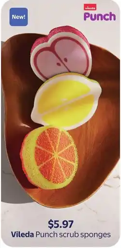 Walmart Vileda punch scrub sponges offer