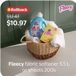 Walmart Fleecy fabric softener offer