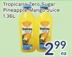 Oceans Fresh Food Market Tropicana zero sugar pineapple mango juice offer