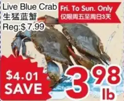 Yours Food Mart Live Blue Crab offer
