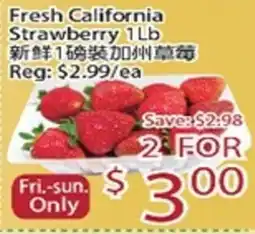 Sunny Food Mart Fresh California Strawberry offer