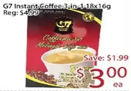 Sunny Food Mart G7 instant coffee 3-in-1 offer