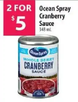 Co-op Ocean Spray whole berry cranberry sauce offer