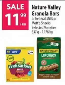Co-op Nature Valley Granola Bars or General Mills or Mott's Snacks Selected Varieties offer