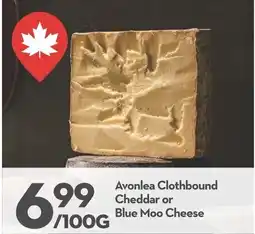 Longo's Avonlea Clothbound Cheddar or Blue Moo Cheese offer