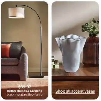 Better Homes & Gardens black metal arc floor lamp