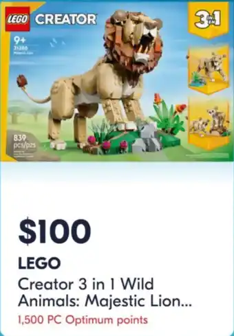 Lego creator 3 in 1 wild animals: majestic lion
