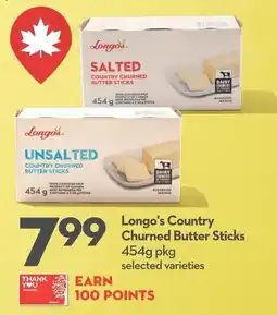 Longo's Longo's Country Churned Butter Sticks offer