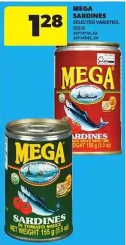 Atlantic Superstore Mega sardines selected varieties offer
