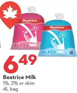 Longo's Beatrice Milk offer