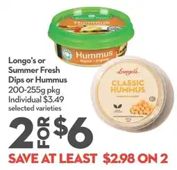 Longo's Longo's hummus offer