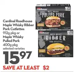 Longo's Cardinal Roadhouse Maple Whisky Ribber Pork Cutlettes offer