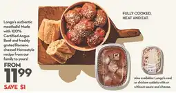 Longo's Longo's authentic meatballs offer