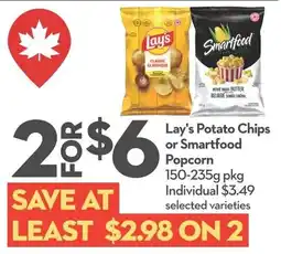 Longo's Lay's potato chips or smartfood popcorn offer