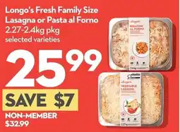 Longo's Longo's Fresh Family Size Lasagna or Pasta al Forno offer