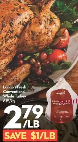 Longo's Longo's fresh conventional whole turkey offer