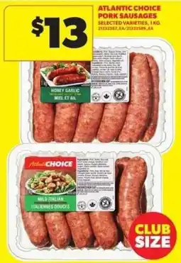 Atlantic Superstore Atlantic Choice pork sausages offer