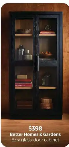 Walmart Better Homes & Gardens Ezra glass-door cabinet offer