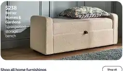 Walmart Better Homes & Gardens Springwood storage bench offer