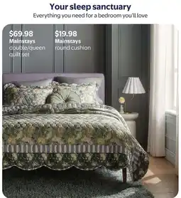 Walmart Mainstays double/queen quilt set offer