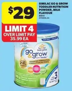 Atlantic Superstore Similac Go & Grow Toddler Nutrition Powder, Milk Flavour offer