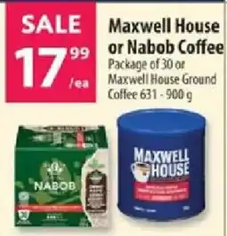 Co-op Maxwell House or Nabob Coffee offer