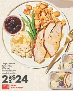 Longo's Longo's Festive Turkey Meal offer