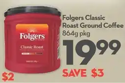 Longo's Folgers classic roast ground coffee offer