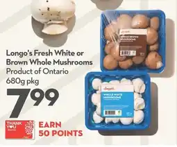 Longo's Longo's Fresh White or Brown Whole Mushrooms offer