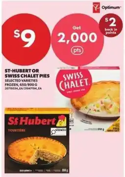 Atlantic Superstore St Hubert Swiss Chalet pies offer