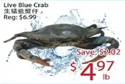 Sunny Food Mart Live Blue Crab offer