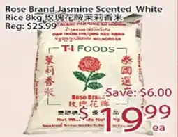 Sunny Food Mart Rose Brand Jasmine Scented White Rice offer