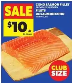 Atlantic Superstore Coho Salmon Fillet offer