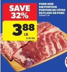 Atlantic Superstore Pork side rib portion offer