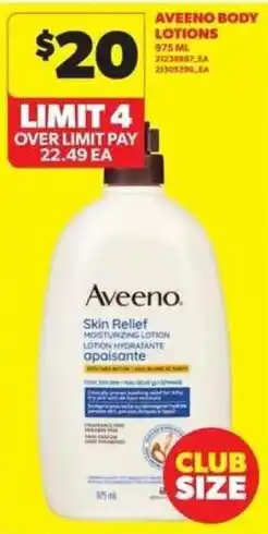 Atlantic Superstore Aveeno skin relief moisturizing lotion offer