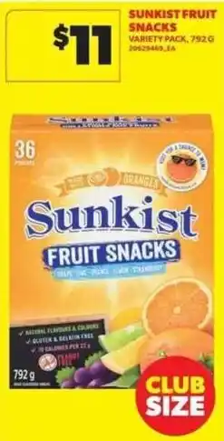 Atlantic Superstore Sunkist fruit snacks offer