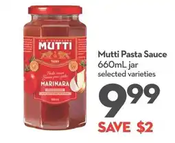 Longo's Mutti pasta sauce offer