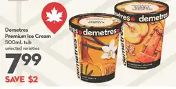 Longo's Demetres Premium Ice Cream offer