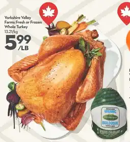 Longo's Yorkshire Valley Farms Whole Turkey offer