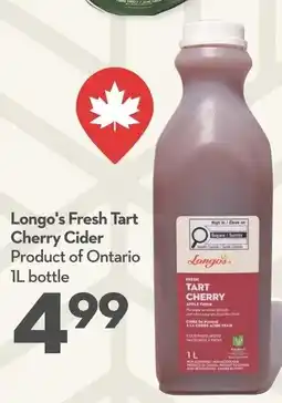 Longo's Longo's fresh tart cherry cider offer