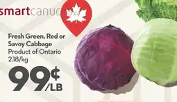 Longo's Fresh Green, Red or Savoy Cabbage offer