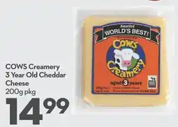 Longo's Cows Creamery 3 Year Old Cheddar Cheese offer