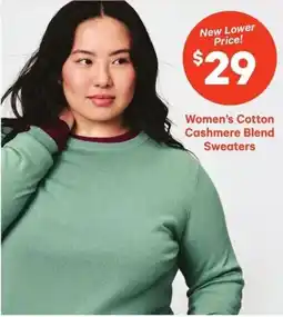 Atlantic Superstore Women's Cotton Cashmere Blend Sweaters offer